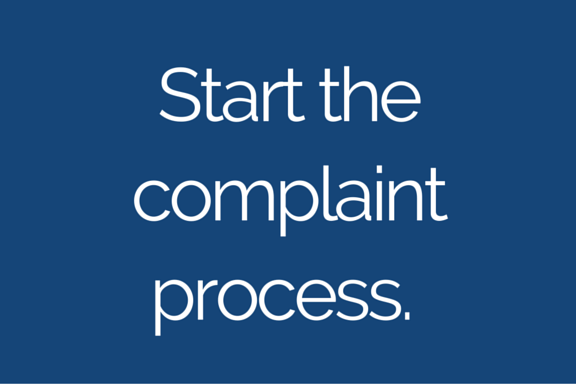 Complaint process image button