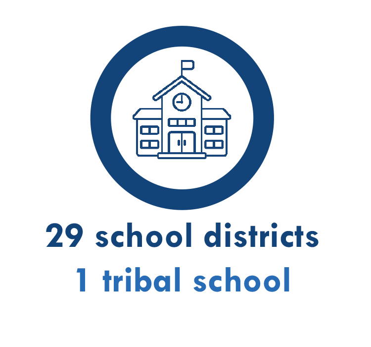 29 school districts, 1 tribal school